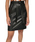 Petite Faux-Leather Pencil Skirt